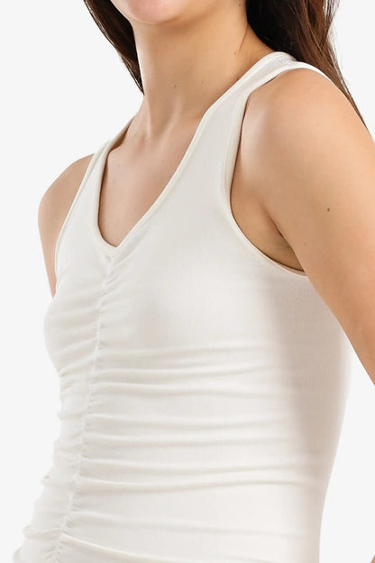 Ruched V-Neck Top