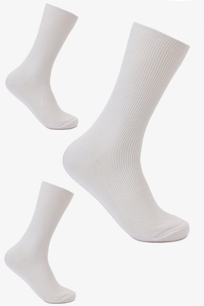 Ribbed Folded Cuff Socks - 3 Pairs