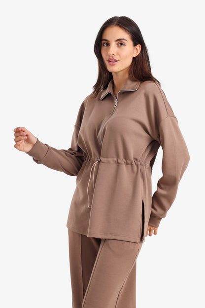 سويت شيرت صالة بنصف سحاب