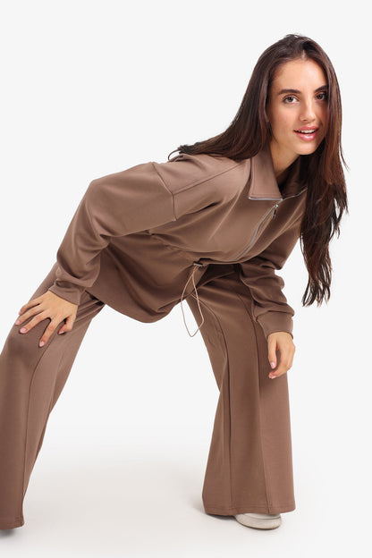 سويت شيرت صالة بنصف سحاب