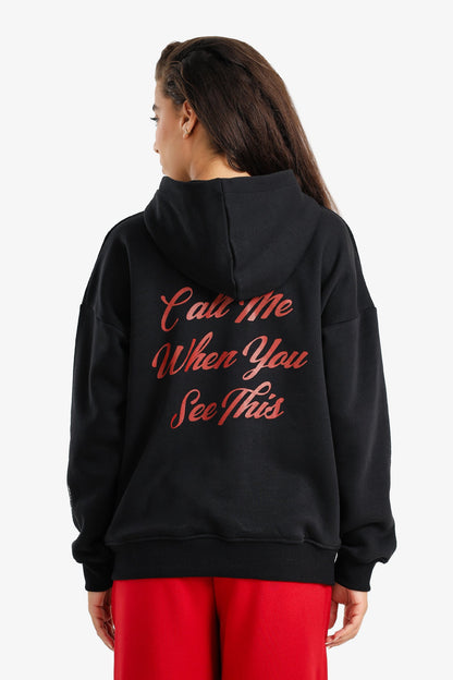 Lounge Back Printed Hoodie