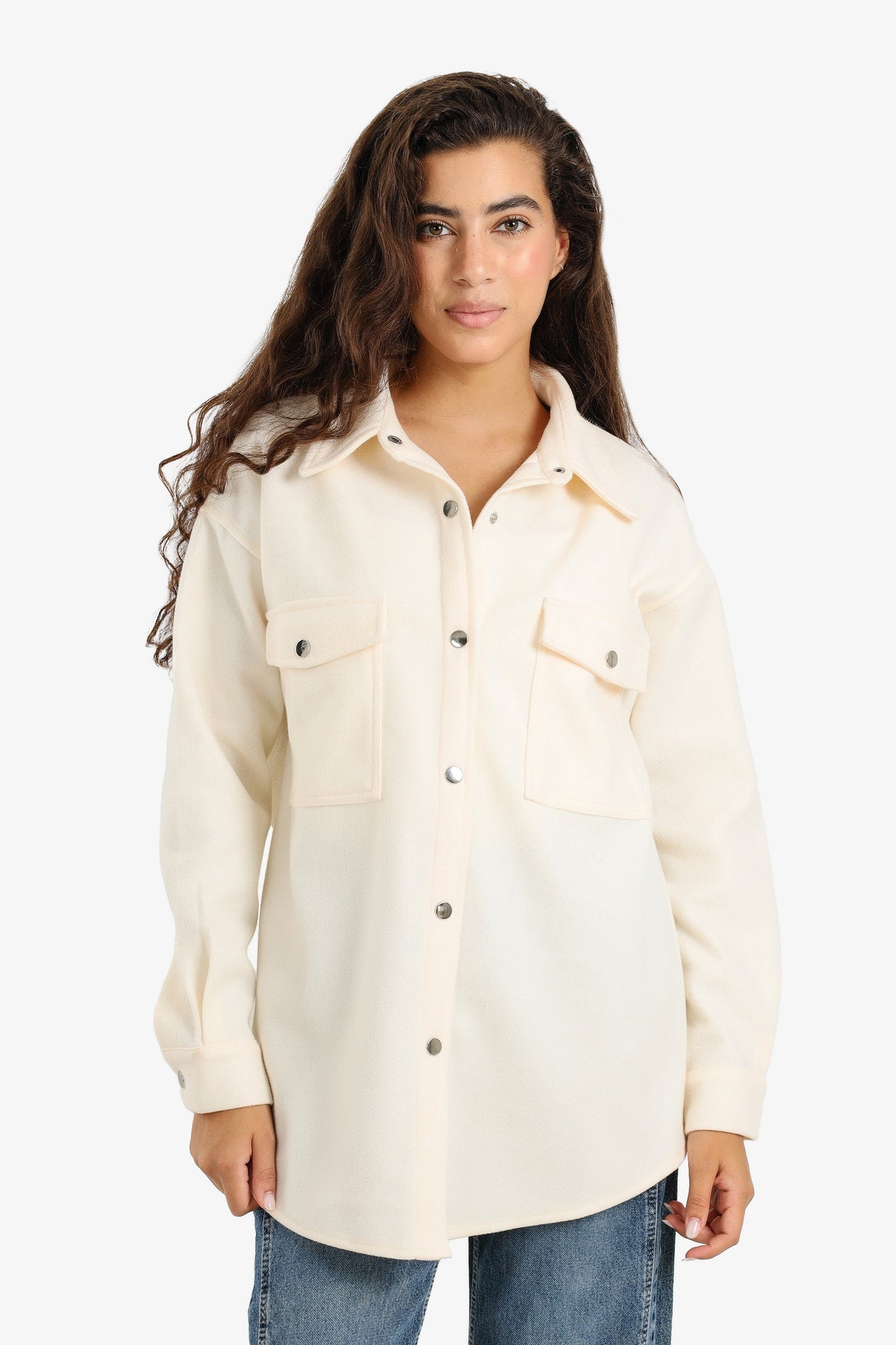Button-Down Overshirt with Pockets