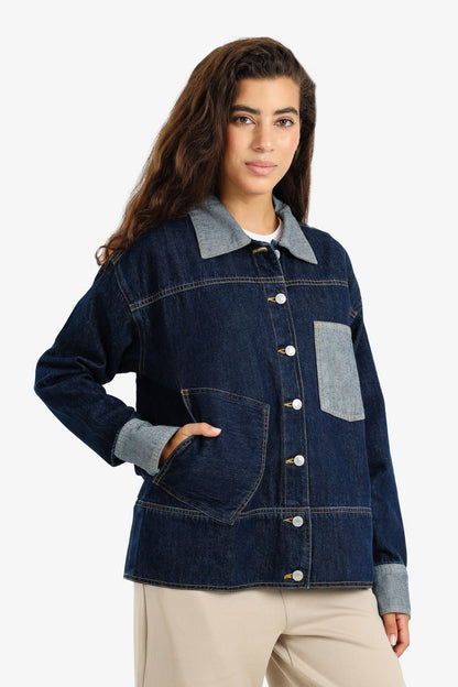 Two-Tone Denim Jacket