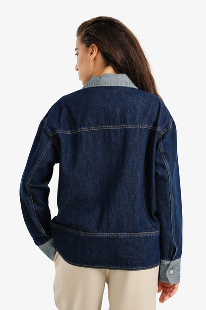 Two-Tone Denim Jacket