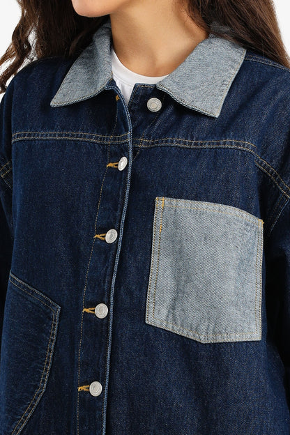 Two-Tone Denim Jacket