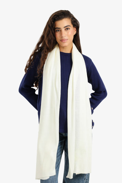 Soft Ribbed Knitted Scarf