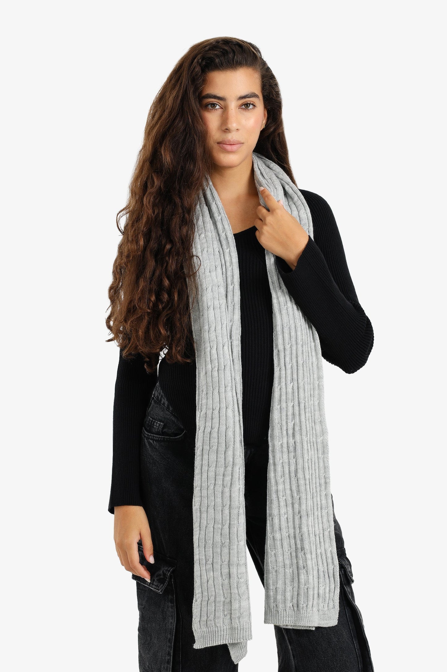 Ribbed Knitted Scarf