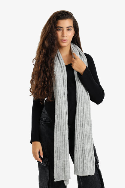 Ribbed Knitted Scarf