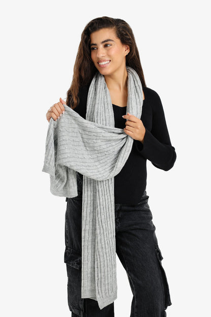 Ribbed Knitted Scarf