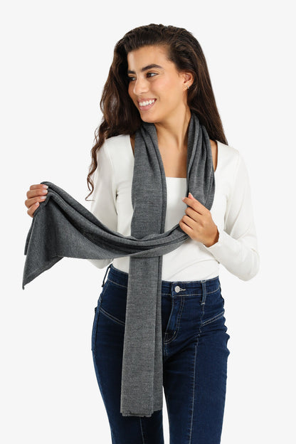 Soft Ribbed Knitted Scarf