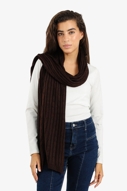 Ribbed Knitted Scarf