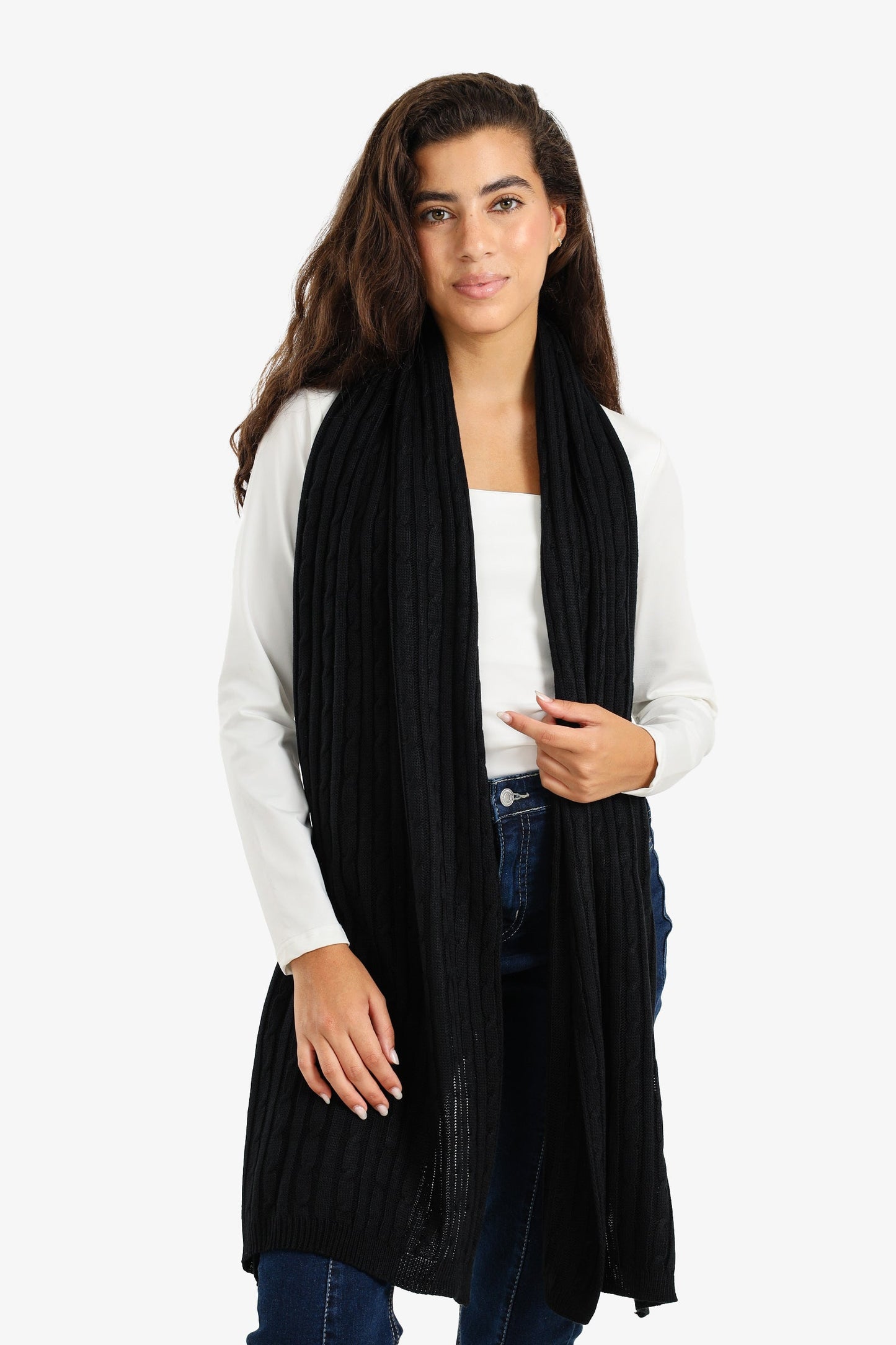 Ribbed Knitted Scarf