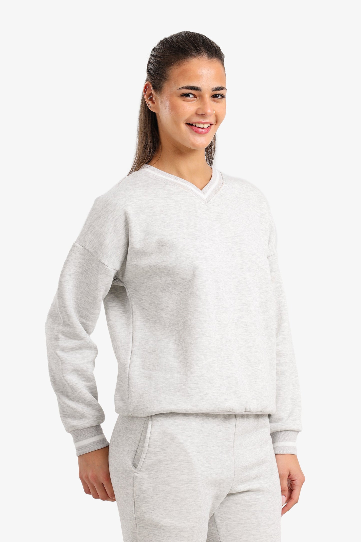 V-Neck Lounge Sweatshirt