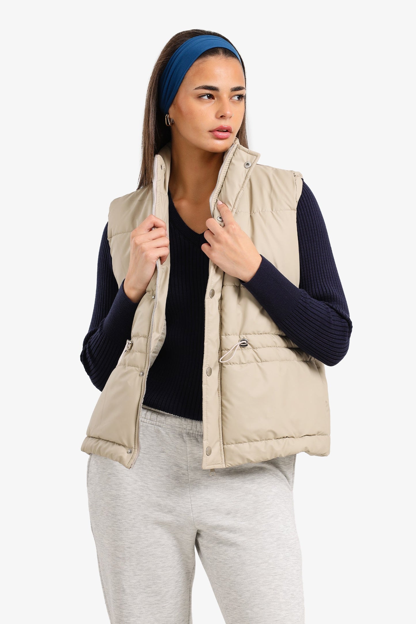 High Neck Puffer Vest