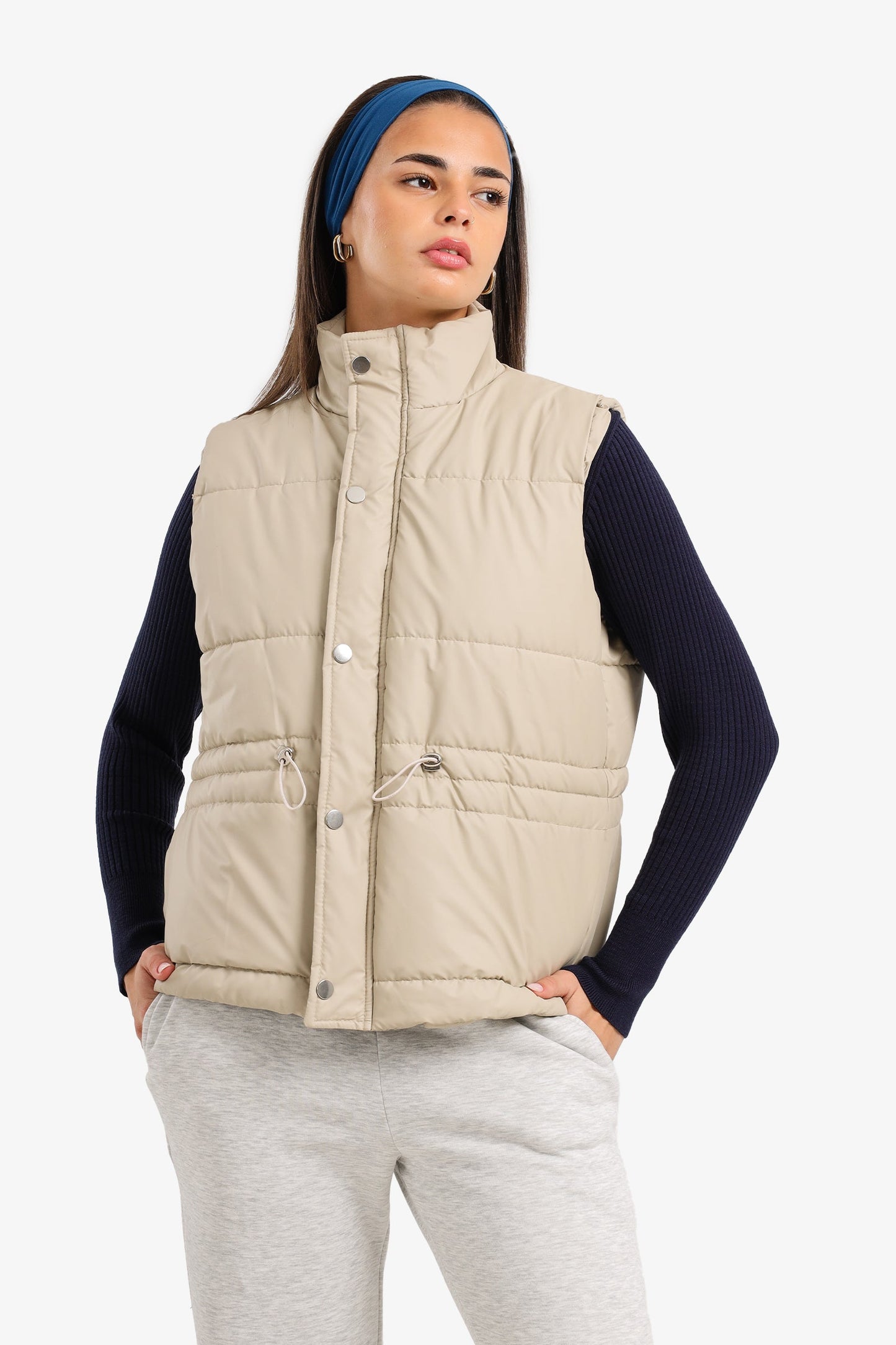 High Neck Puffer Vest