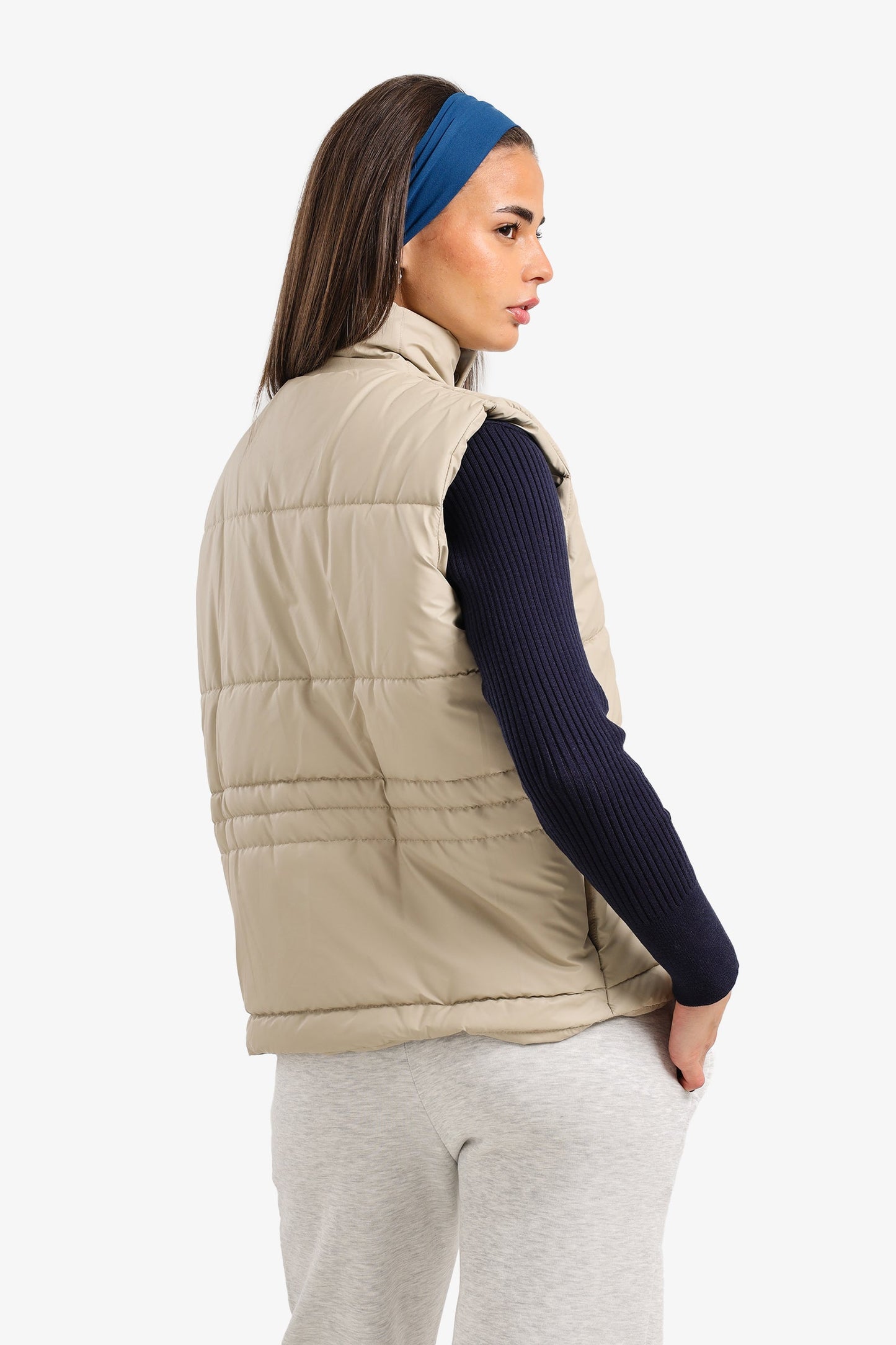 High Neck Puffer Vest