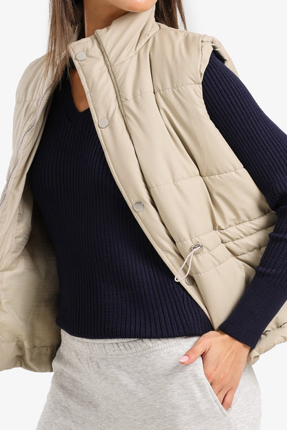 High Neck Puffer Vest