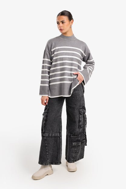 Striped Knit Pullover