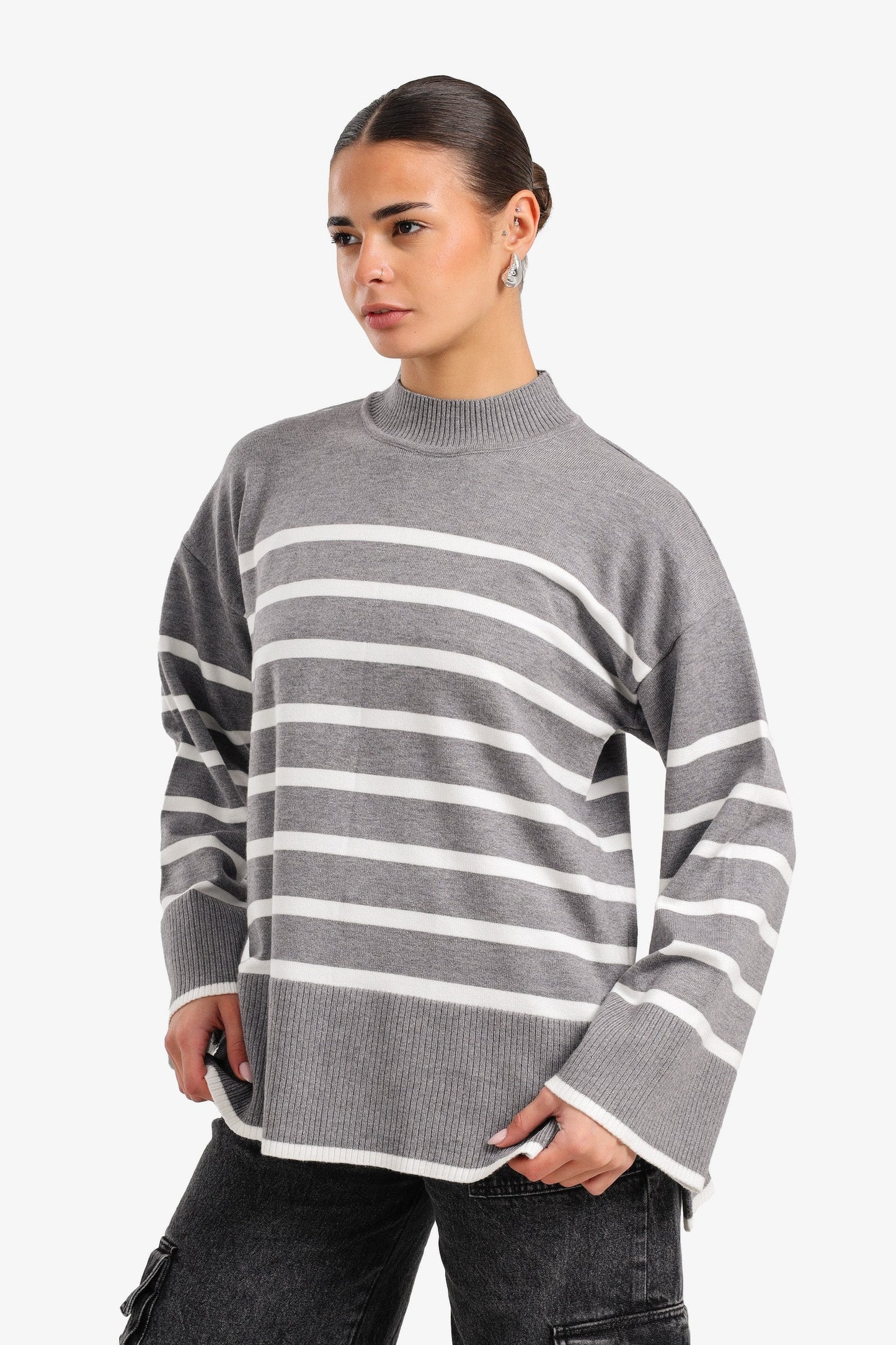 Striped Knit Pullover