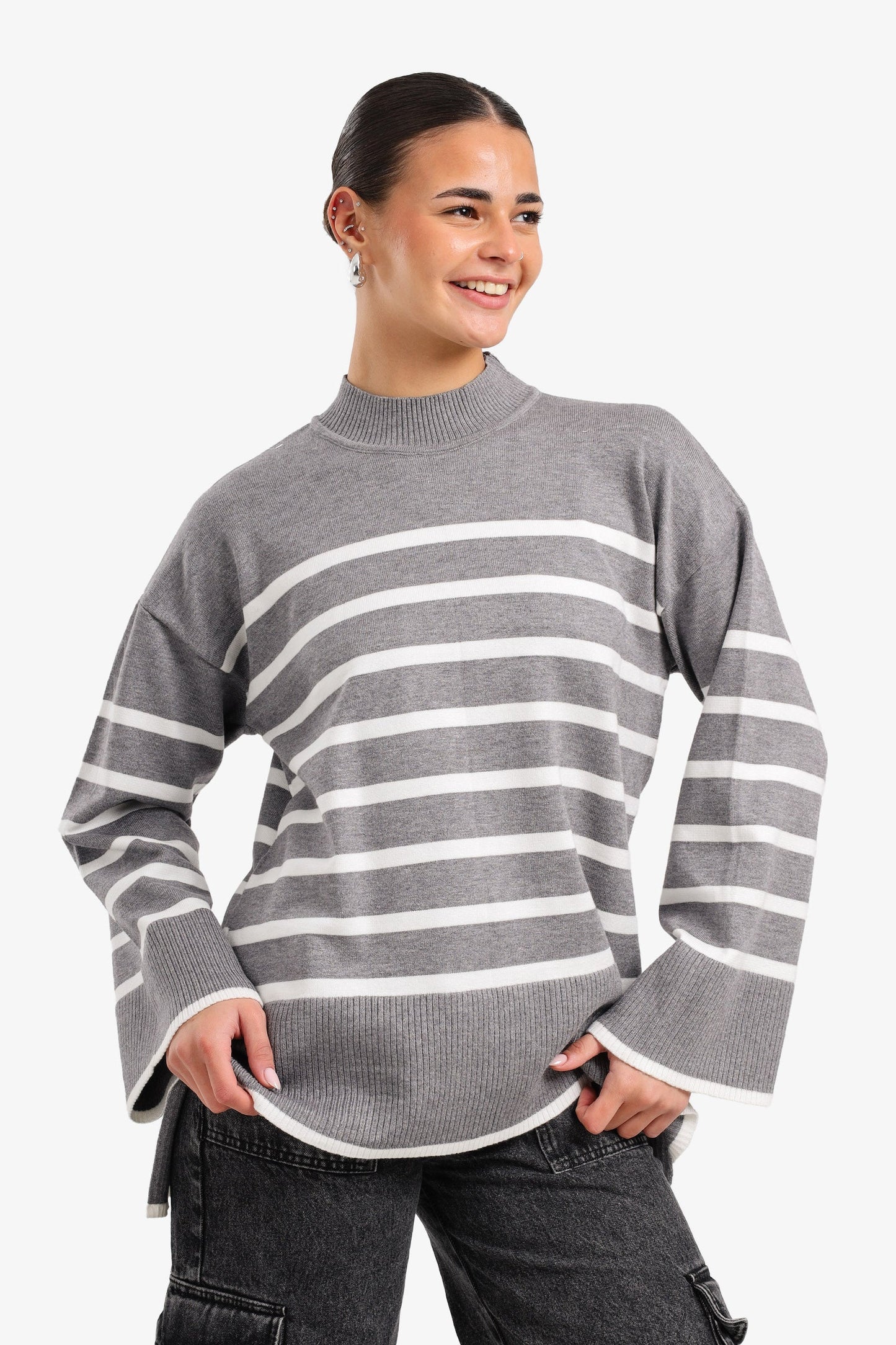 Striped Knit Pullover