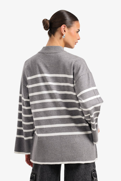 Striped Knit Pullover