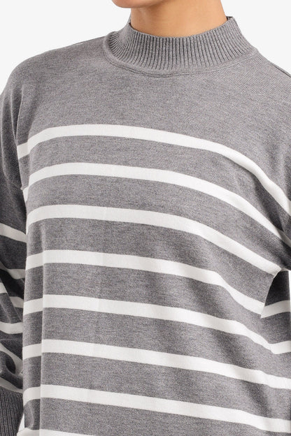 Striped Knit Pullover