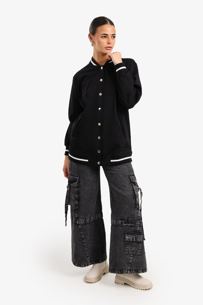 Button-Up Varsity Jacket