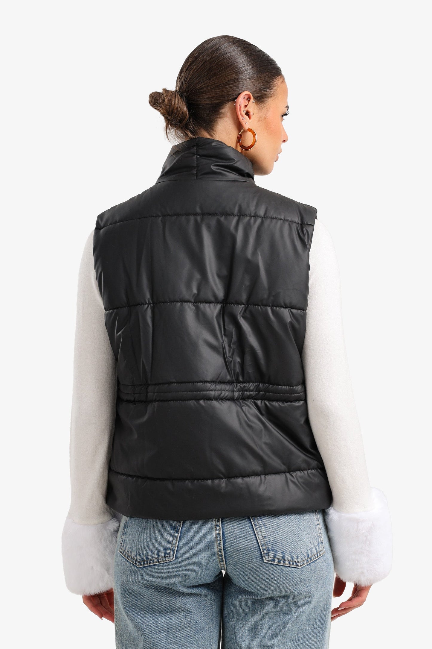 High Neck Puffer Vest