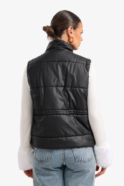 High Neck Puffer Vest