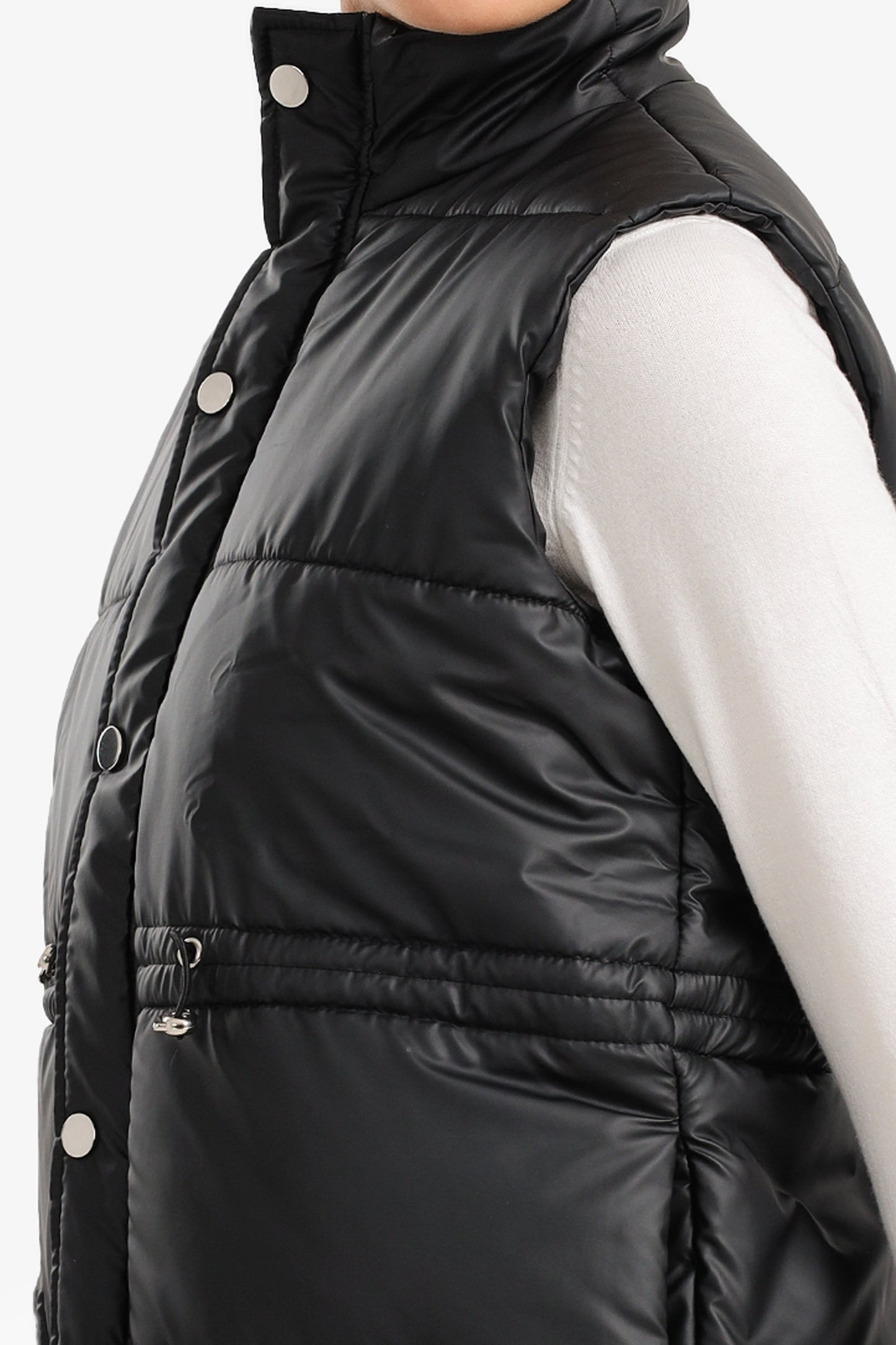High Neck Puffer Vest
