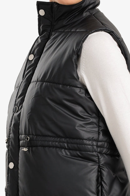 High Neck Puffer Vest