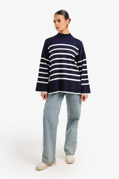 Striped Knit Pullover