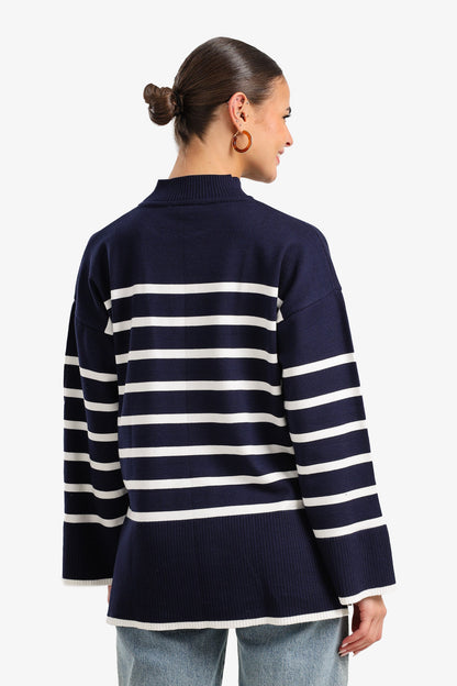 Striped Knit Pullover