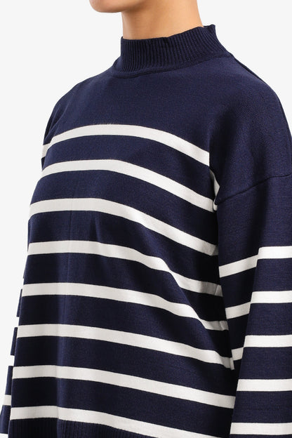 Striped Knit Pullover