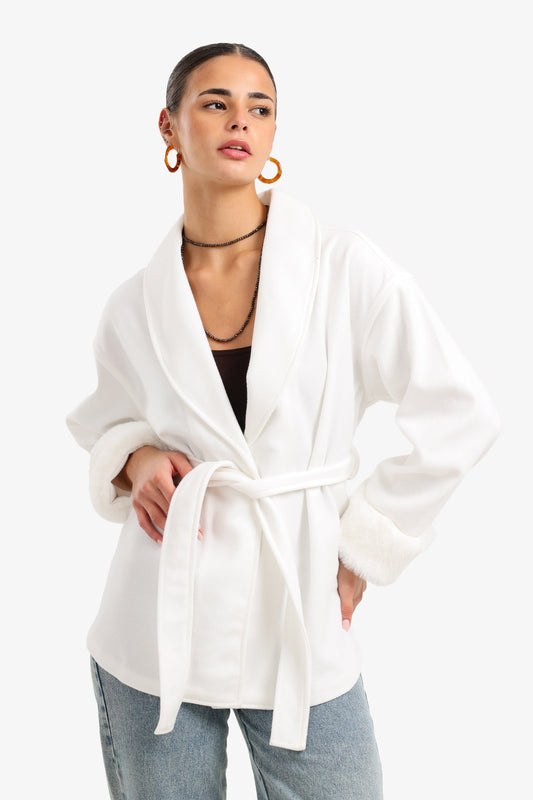 Shawl Collar Wrap Jacket