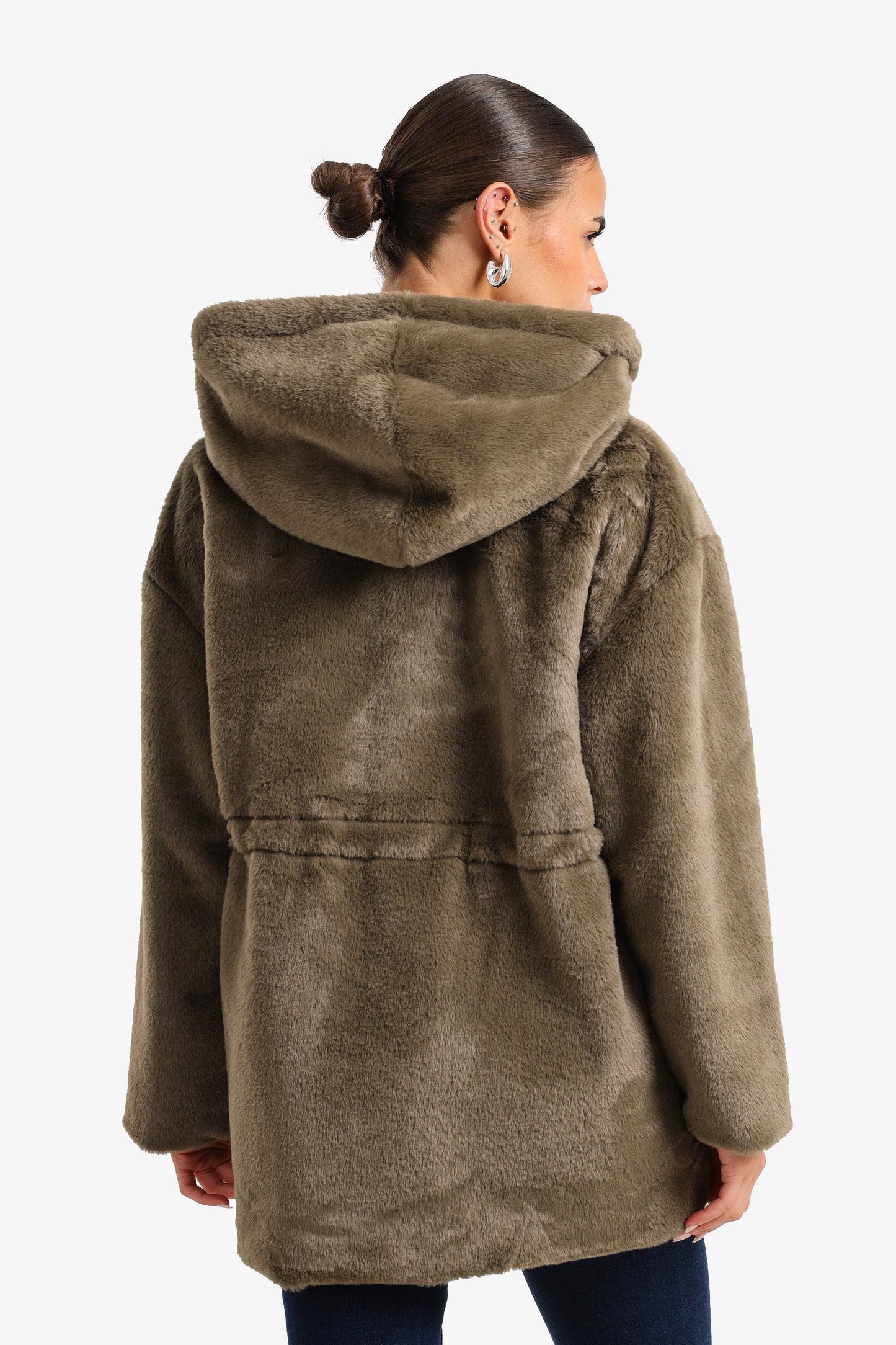 Cozy Hooded Faux Fur Coat