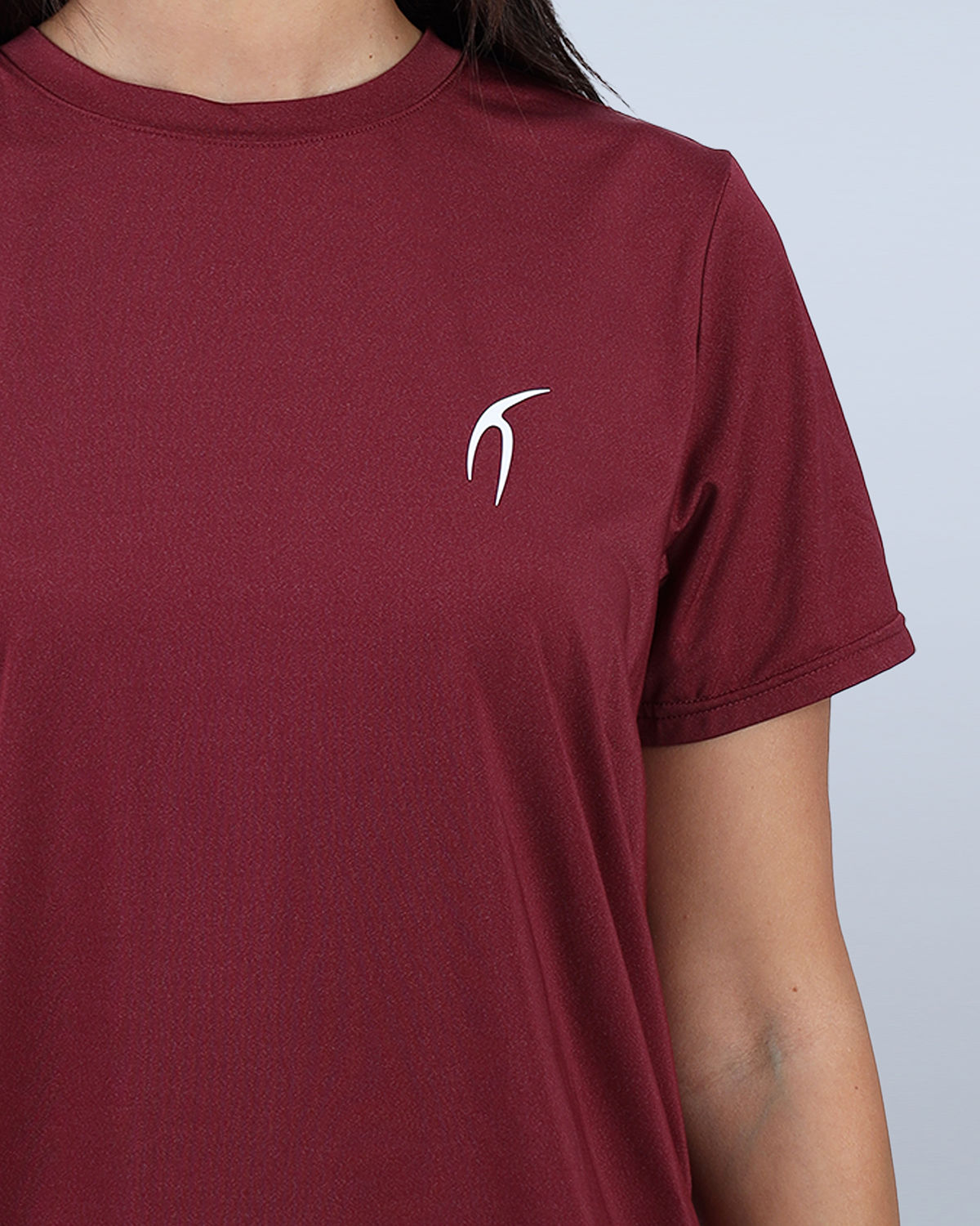 Burgundy Hyper Short Sleeves Training Top