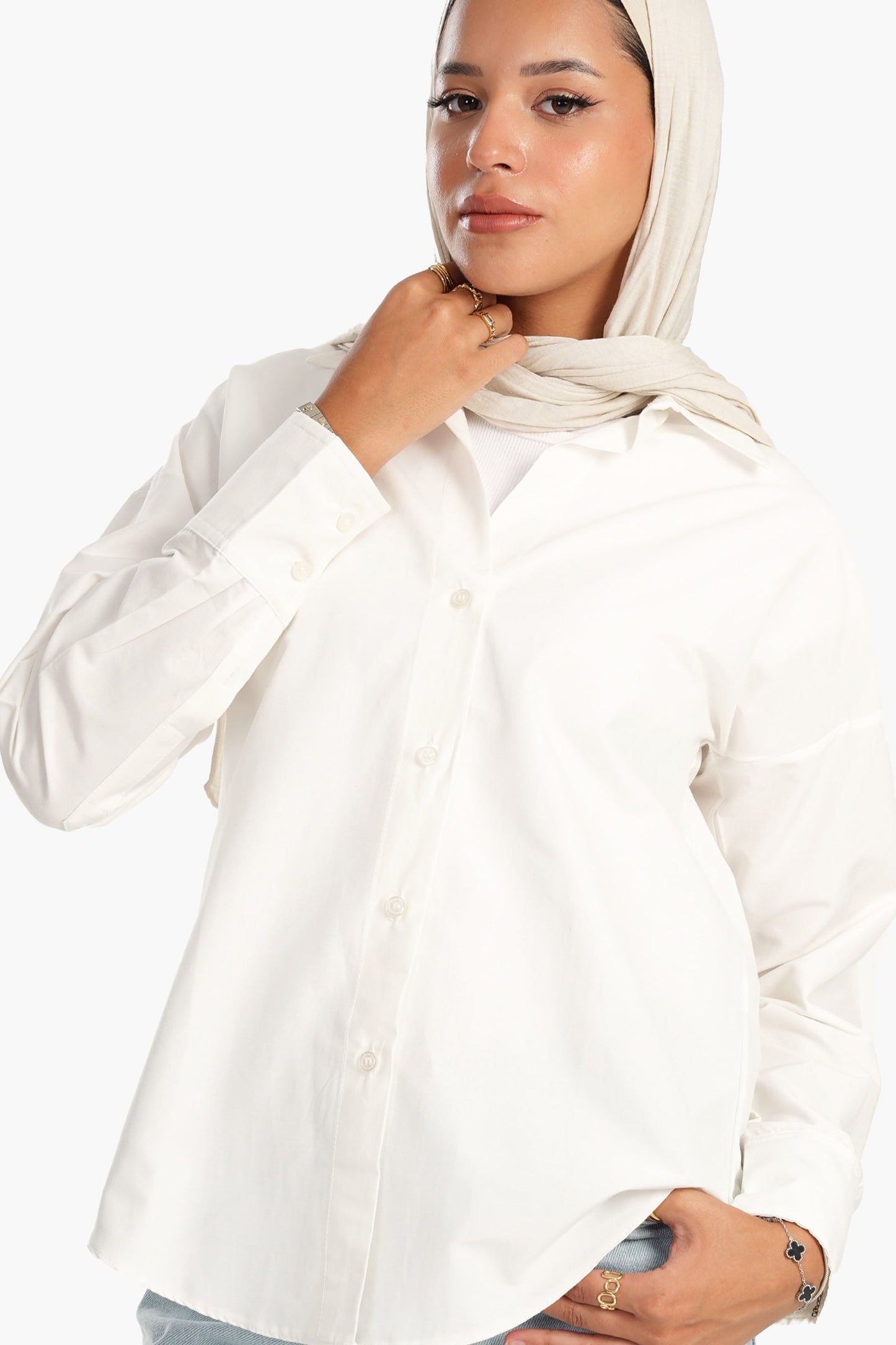 Carina Basic Cotton Blend Shirt