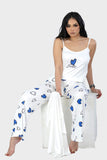 Blue Hearts Printed 2 Pieces Pajama Set