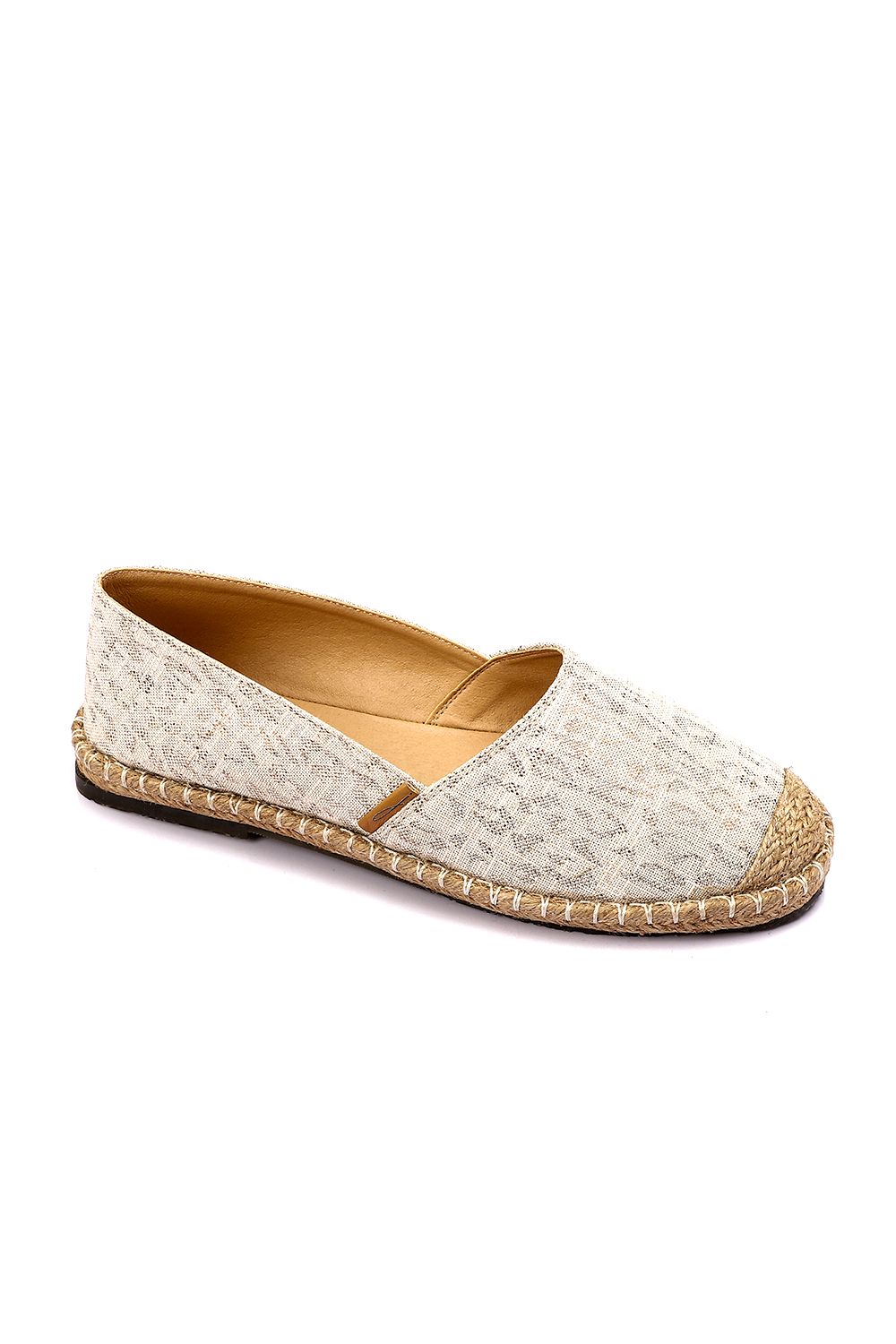 Printed Espadrille Decorated with Straw