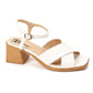 XO Style Cross Strap Heeled Sandals