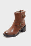 Shoeroom Side Buckle Half Boots