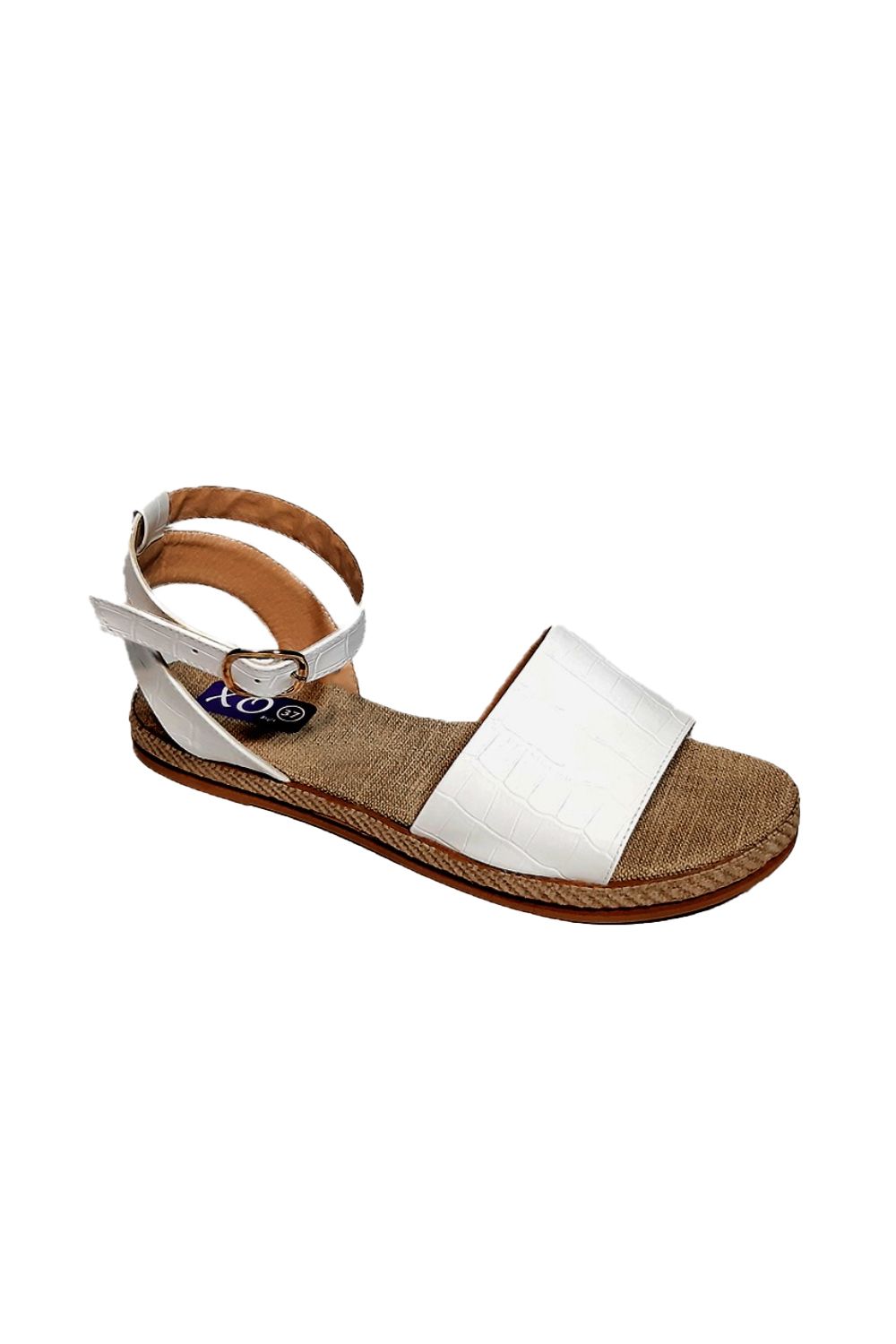 Xo Style Flocked Leather Sandal