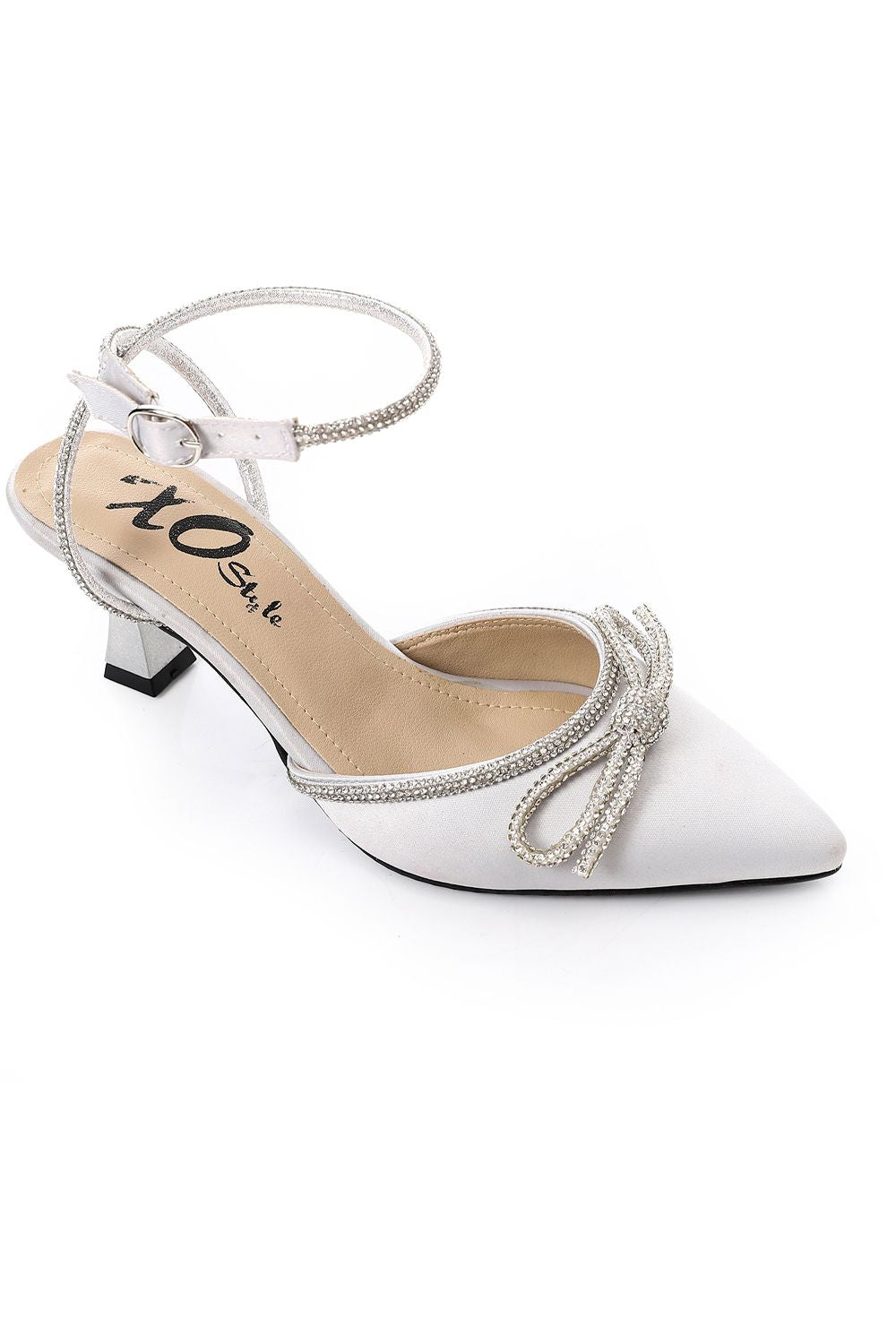 XO Style Bow Detailing Slingback High Heels Shoes