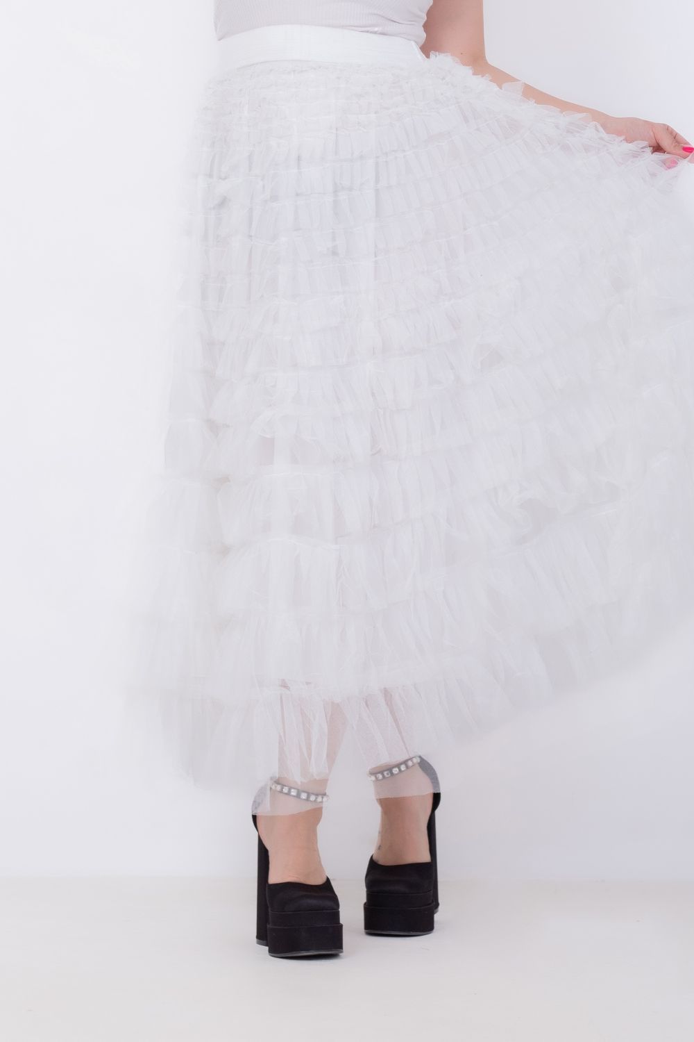 Miss Venus Fluffy Tulle Maxi Skirt