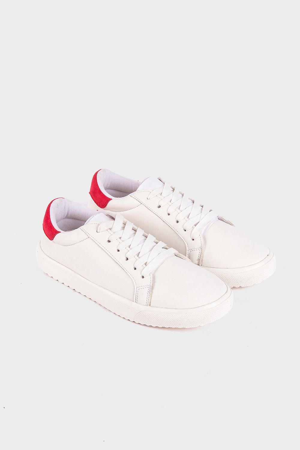 Okoye White Plain Sneakers