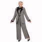 Smoky Casual Set of Jacket with Tie-Belt and Pants