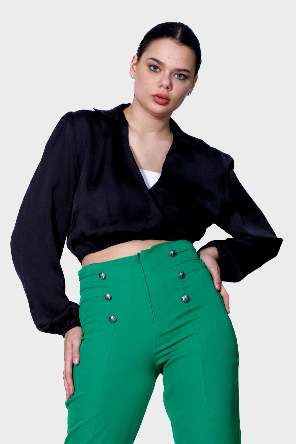 Miss Venus Fashionable Cropped Blouse