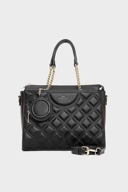 شنطة يد جلد بخياطات