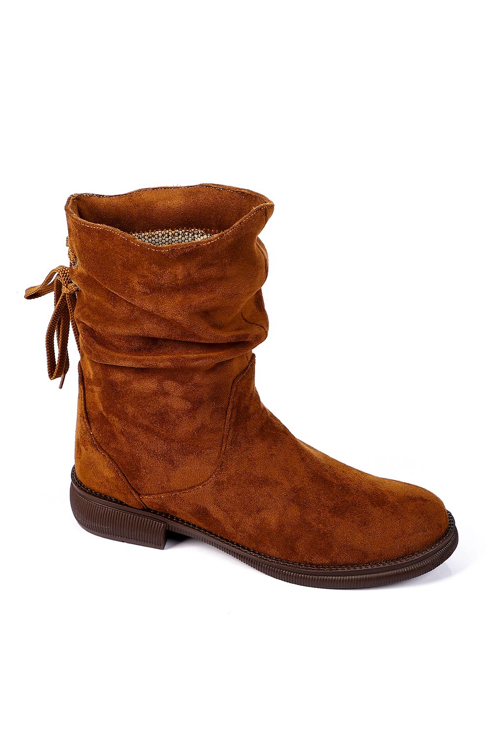 Mr.Joe Round Toe Mid Calf Boots